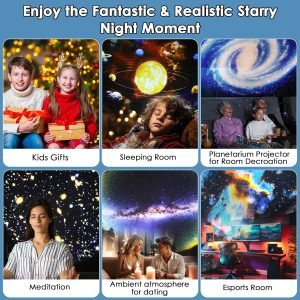 [New User Only Free Shipping]Galaxy Projector Light with 12 Film Discs, Planetarium Star Projector, Starry Sky Night Light, Nebula/Moon/Celestial Galaxy Projector for Adults Bedroom Decoration